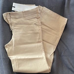 Tan stretch slacks Lane Bryant size 14 L 31 inch inseam